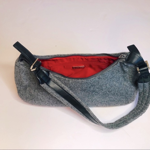 Apostrophe Handbags - Apostrophe Shoulder Bag Purse Grey Faux Fur y2k 2000s 2010s
